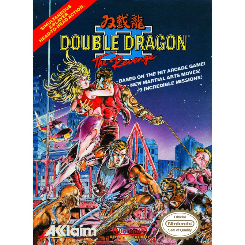 caratula double dragon 2 nes