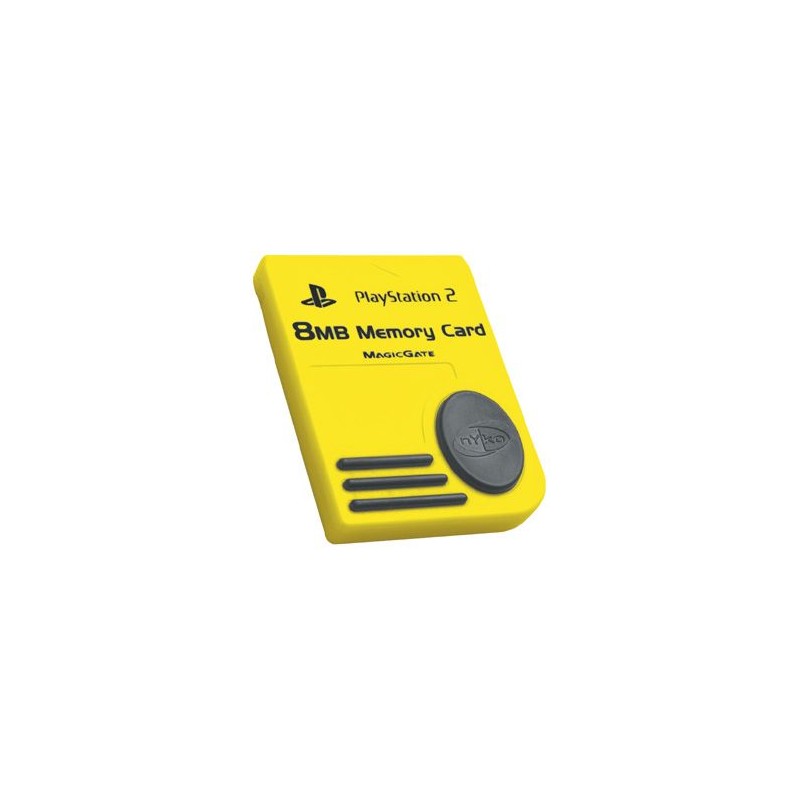 yellow ps2 memory card