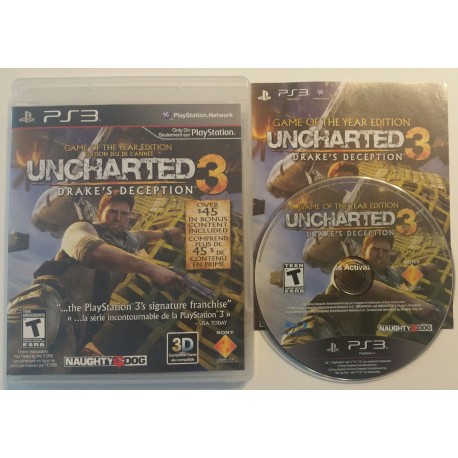 PS3 Uncharted 3 Drake's Deception (Sony Playstation 3) - Complete